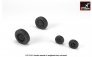 1/72 McDonnell F-101 Voodoo wheels with weighted tires