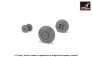 1/72 Fairey Gannet early type straight wheels weighted tires