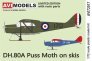 1/72 DH.80A Puss Moth on skis