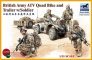 1/35 British Army Atv Quad Bike and Trailer with Soldier