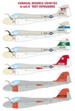 Caracal Models Décals A-6A/E Test & Eval Intruders 1/48 Caracal Models Décals A-6A/E Test & Eval Intruders 1/48