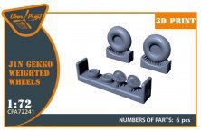 CLEAR PROP 1/72 J1N Gekko Set de Roues CLEAR PROP 1/72 J1N Gekko Set de Roues