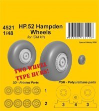 CMK Roues HP.52 Hampden 1/48 pour ICM CMK Roues HP.52 Hampden 1/48 pour ICM