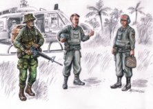 CMK 1/72 Vietnam LRRP Équipage Hélicoptère US x3 CMK 1/72 Vietnam LRRP Équipage Hélicoptère US x3