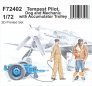 1/72 Tempest Pilot, Dog & Mechanic with Accumulator Trolley