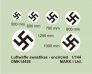 1/144 Luftwaffe Swastikas, Encircled (diameter: 500;600;700;800;