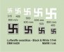 1/144 Luftwaffe Swastikas, Black & White (size: 315;400;500;630;