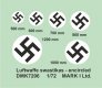 1/72 Decals Luftwaffe Swastikas encircled