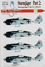 Eagle Cal 1/48 Fw-190A-8 Sturmjäger Part 2 Décals Eagle Cal 1/48 Fw-190A-8 Sturmjäger Part 2 Décals