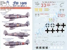 Eagle Cal Décals Focke-Wulf Fw-190A JG 300 Part 2 1/72 Eagle Cal Décals Focke-Wulf Fw-190A JG 300 Part 2 1/72
