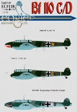 Eagle Cal Décals 1/72 Messerschmitt Bf-110C/D Part 2 Eagle Cal Décals 1/72 Messerschmitt Bf-110C/D Part 2