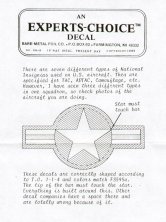 Experts Choice Insignes Nationaux US 1/48 16x9mm 7 styles Experts Choice Insignes Nationaux US 1/48 16x9mm 7 styles