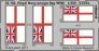 1/350 Royal Navy ensign flag WWII STEEL