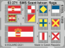 SET 1/350 SMS Szent Istvn flags STEEL