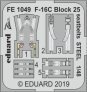 1/48 F-16C Block 25 seatbelts STEEL