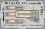 Pzl P.11c seatbelts Steel 1/48