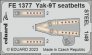 1/48 Yak-9T seatbelts STEEL for Zvezda