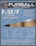 1/48 Canopy and wheel hub masks for F-5E/F kit