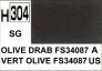 H304 Olive drab - Vert olive FS34087