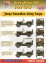 1/48 Decals Jeep Willys MB/Ford GPW Canadian Army Corps 1
