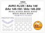 1/144 Avro RJ-85 / BAe 146 / BAe 146-100 / BAe 146-200 masks