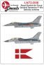 1/72 RDAF/Royal Danish Air Force General-Dynamics F-16s first sc