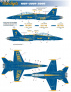 1/72 McDonnell-Douglas F/A-18A/B/C/D Hornet US Navy Blue Angels
