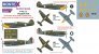 1/32 Curtiss P-40B Tomahawk canopy mask, insignia masks, decals