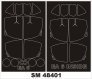 1/48 Grumman EA-6B Prowler Canopy masks (for Kinetic)