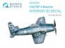 1/48 F8F-2 Bearcat Interior on decal paper for Hobby Boss