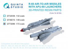 Quinta Studio Missiles R-60 AA avec lanceurs APU-60 1/72 Quinta Studio Missiles R-60 AA avec lanceurs APU-60 1/72