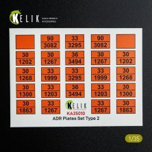 RESKIT Décalcomanies Plaques ADR Type 2 1/35 RESKIT Décalcomanies Plaques ADR Type 2 1/35