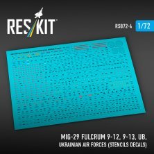Reskit MiG-29 Fulcrum 9-12, 9-13, UB Force Aérienne Ukraine 1/72 Reskit MiG-29 Fulcrum 9-12, 9-13, UB Force Aérienne Ukraine 1/72