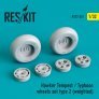1/32 Hawker Tempest/Typhoon weighted wheels set type 2