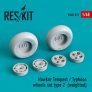 1/48 Hawker Tempest/Typhoon weighted wheels set type 2