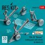 1/48 F/A-18 Hornet landing gears with wheels for Kinetic