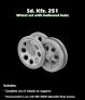 1/35 Sd.Kfz.251 Wheel set with hollowed hubs 3D