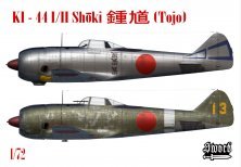 Sword 1/72 Ki-44 I/II Tojo - 2 camouflages Sword 1/72 Ki-44 I/II Tojo - 2 camouflages