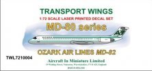 McDonnell-Douglas MD-80 Ozark Air Lines Decals 1/72 McDonnell-Douglas MD-80 Ozark Air Lines Decals 1/72