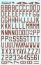 1/72 RAF WWII Dull red bomber code letters