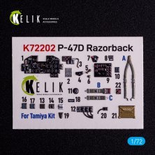 Kelik Cockpit 3D P-47D Thunderbolt Razorback 1/72 Kelik Cockpit 3D P-47D Thunderbolt Razorback 1/72